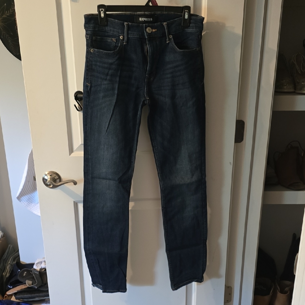 Express Blue Slim Jeans Versatile Style